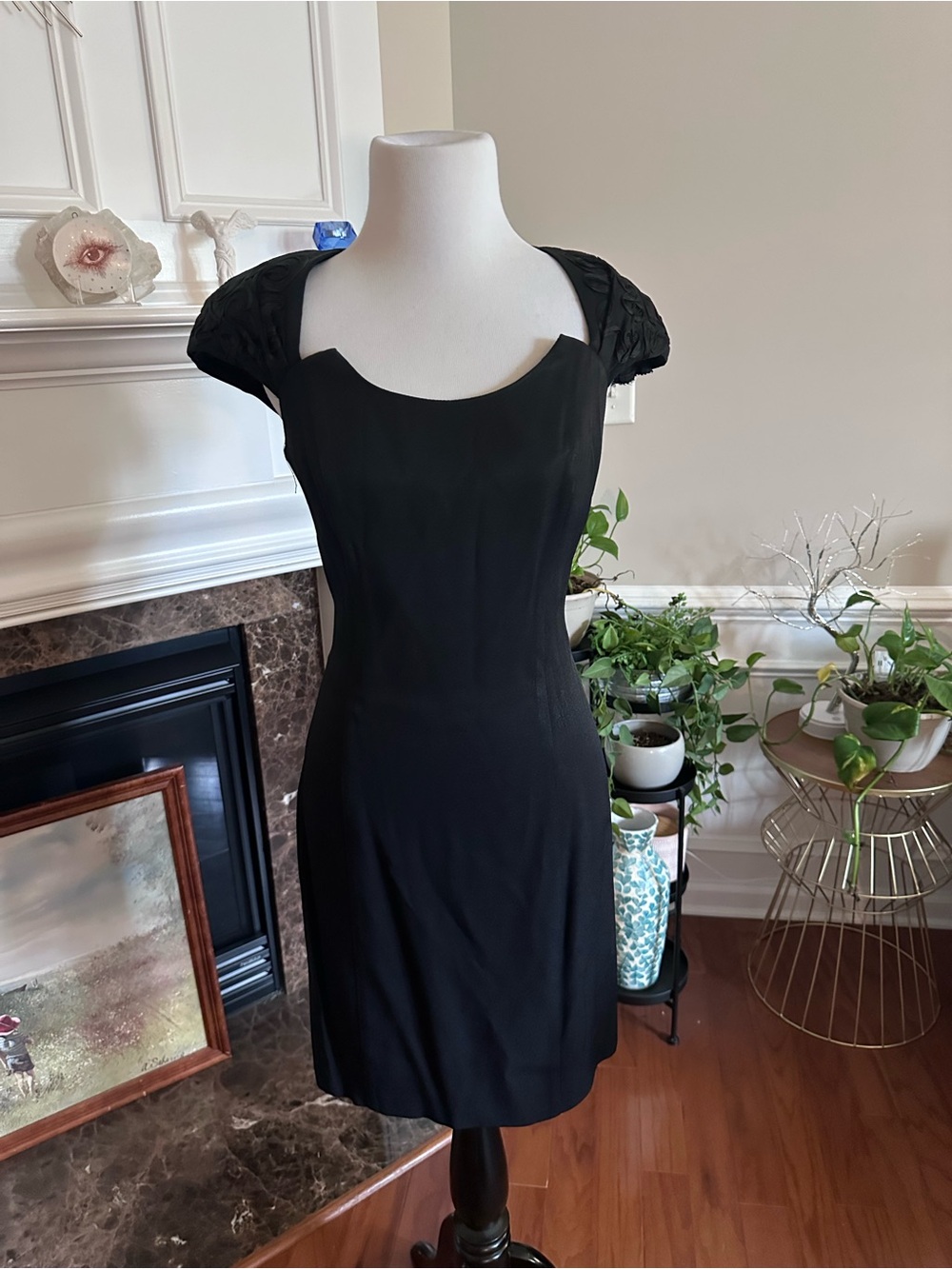 Night Way Collections Little Black Cap-Sleeve Dress